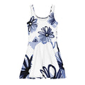Cotton Skater Dress — Navy Daisy Print
