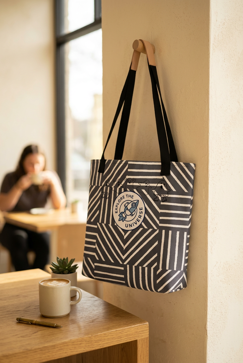 Explore the Universe Tote Bag — Geometric Print