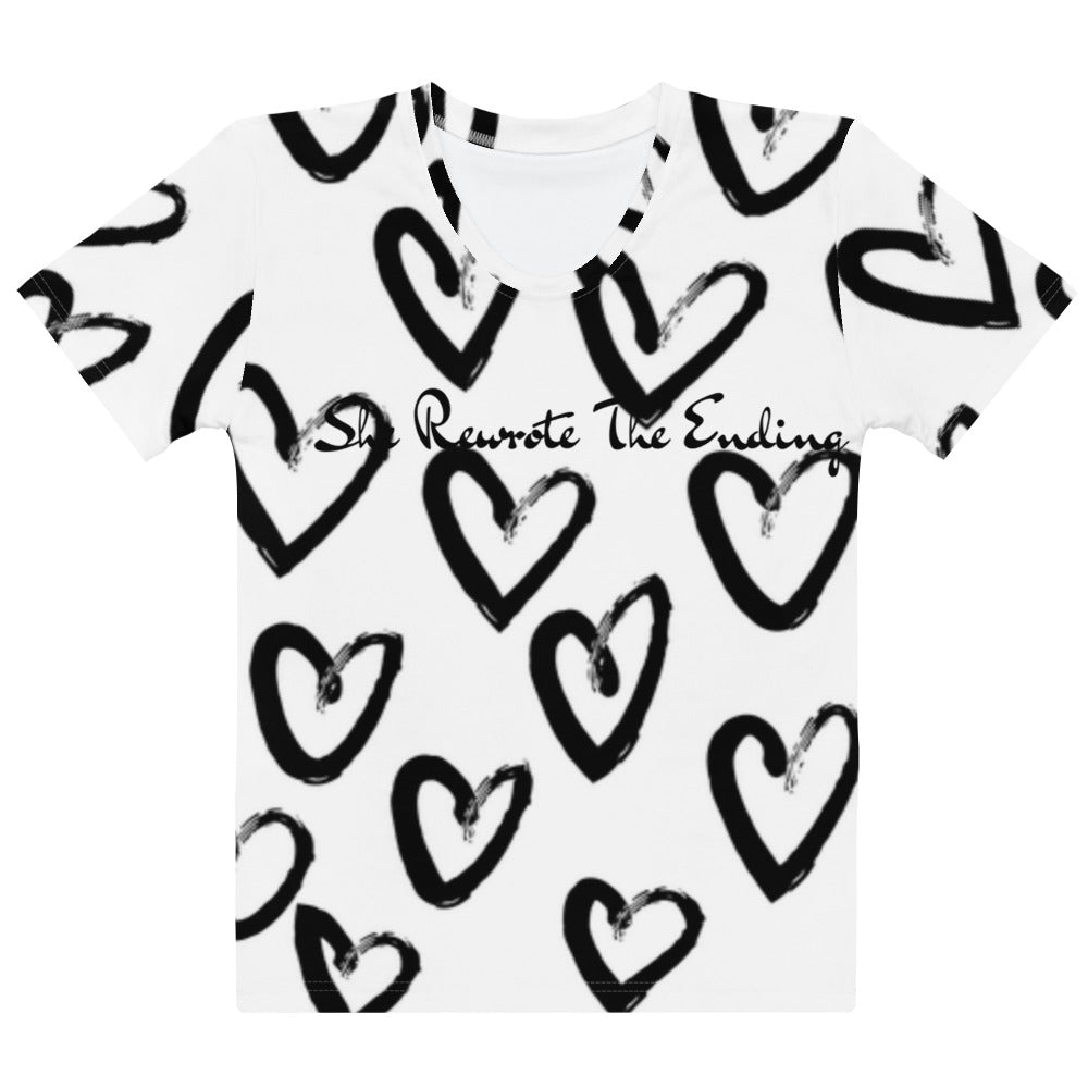 She Rewrote The Ending Women's Tee — White