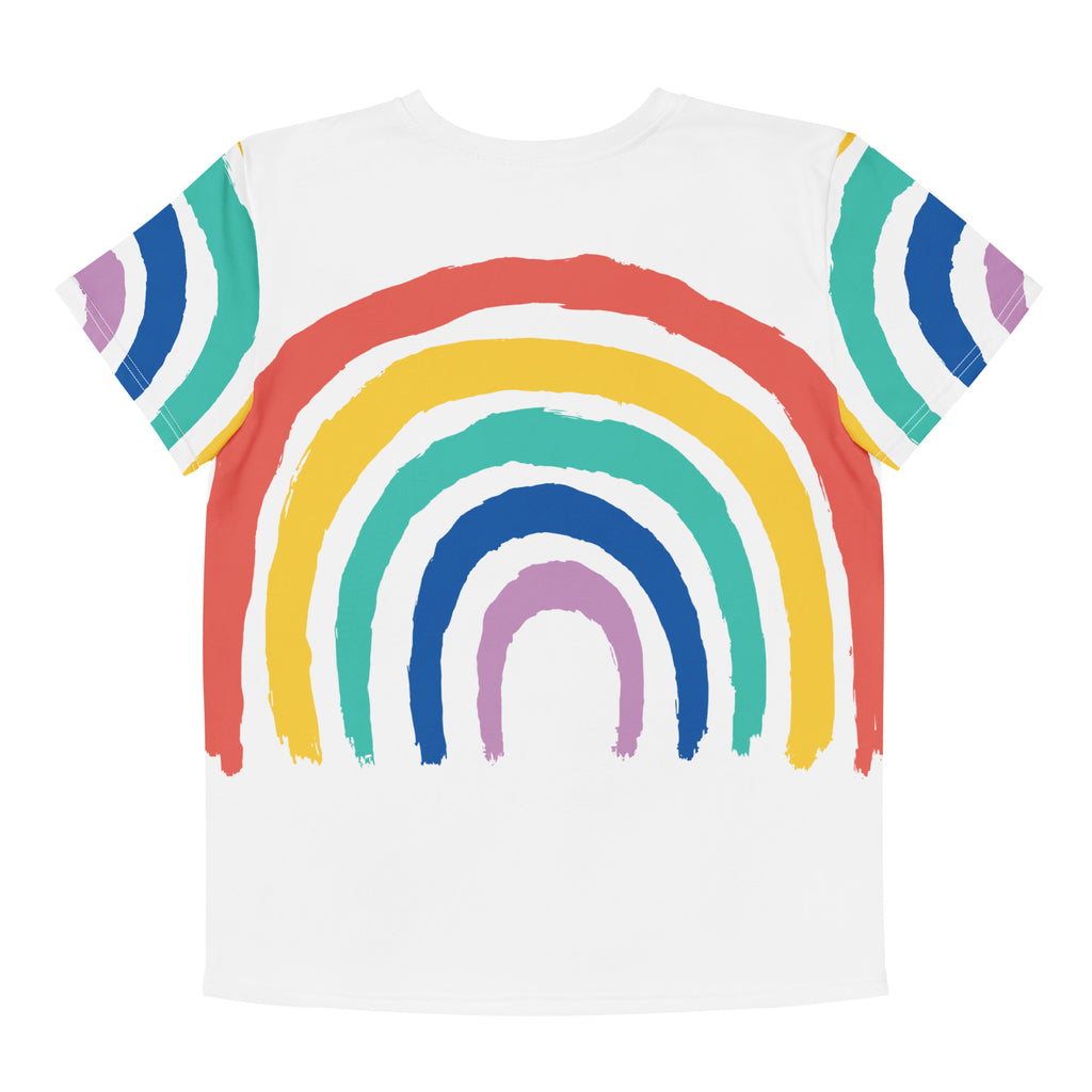 Bold Rainbow Kids Tee — White