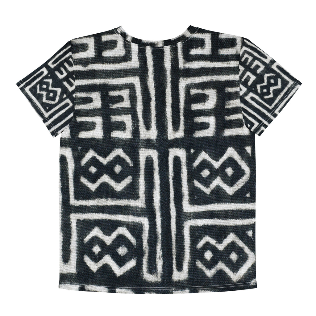 Astronaut Tribal Kids Tee — Black All-Over Print