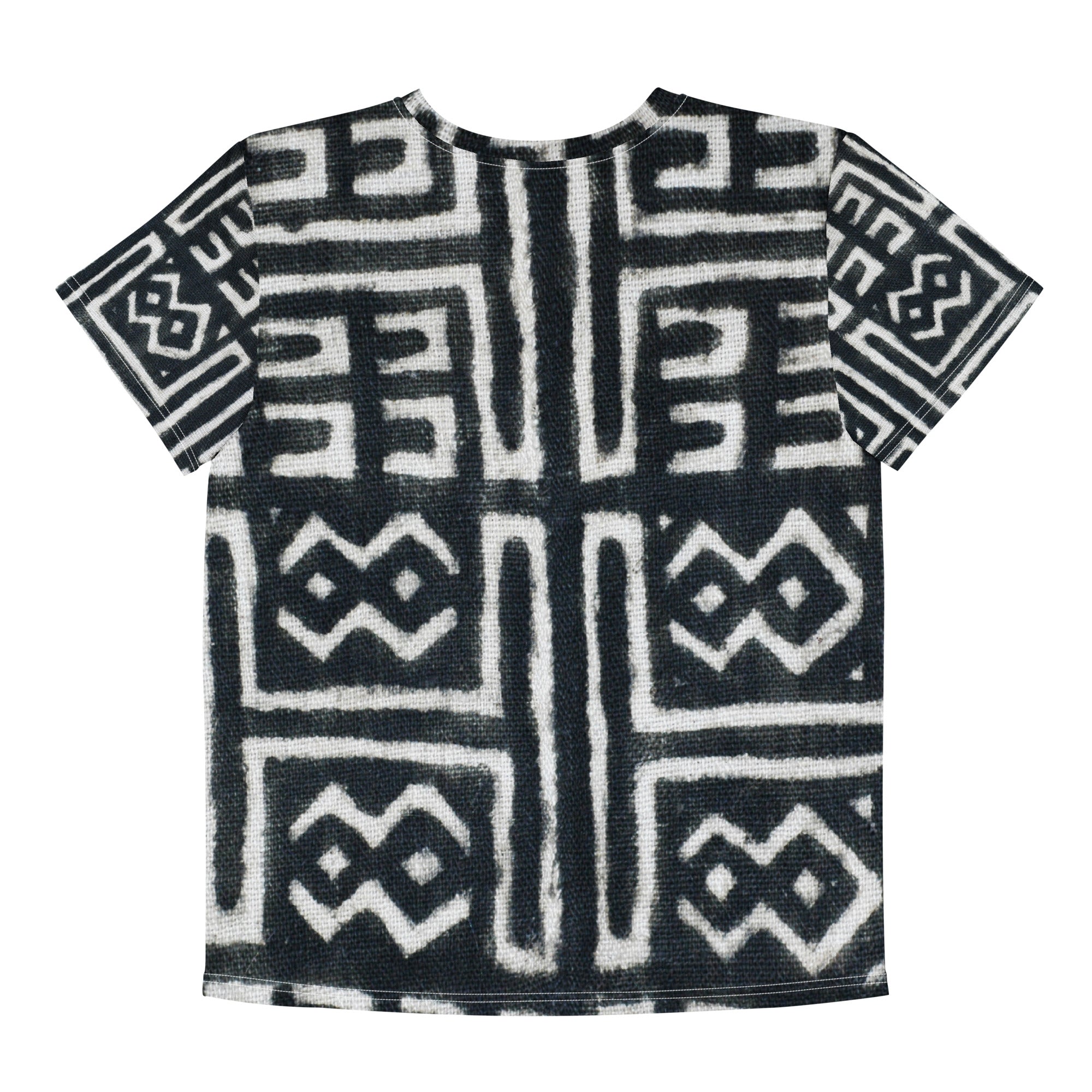Astronaut Tribal Kids Tee — Black All-Over Print