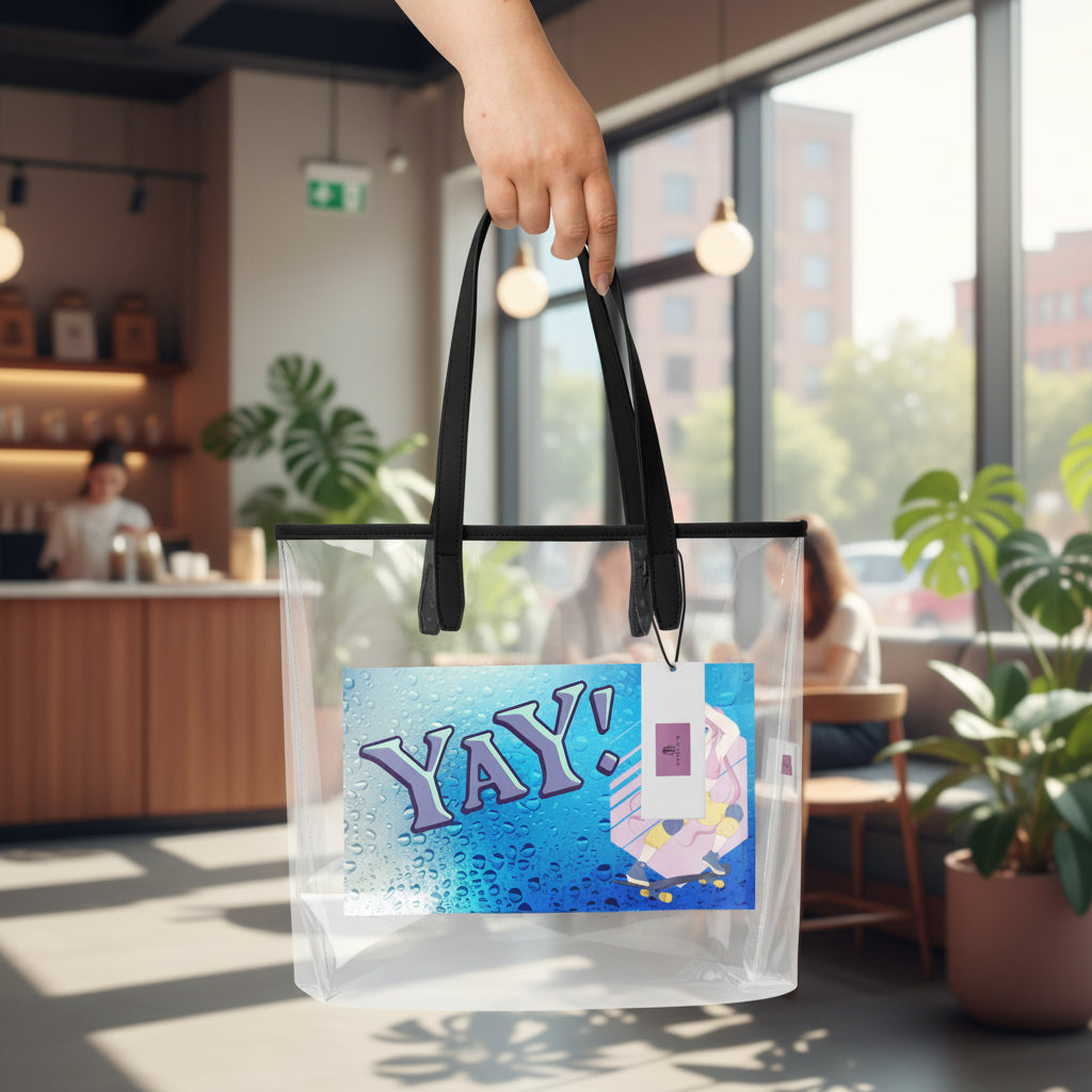 Clear Tote Bag — Yay Day Print