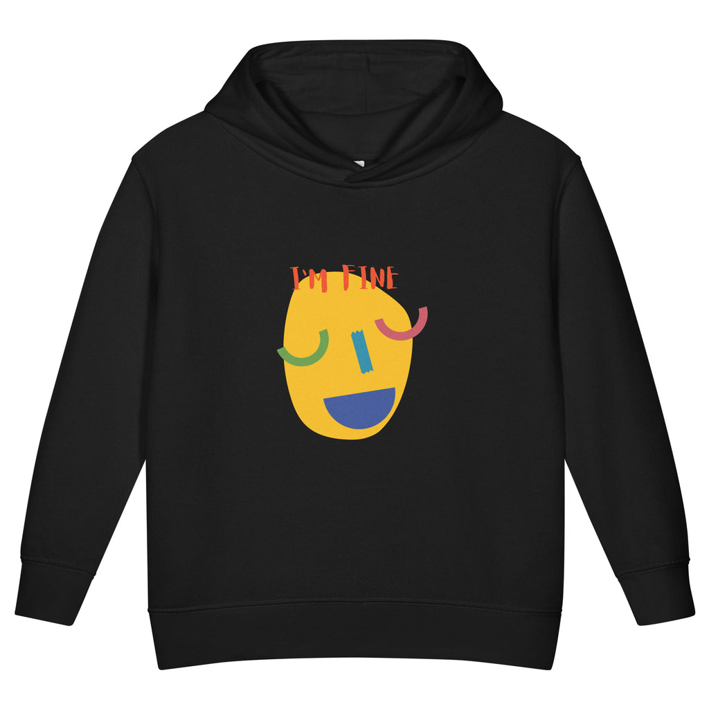 Toddler Fleece Pullover Hoodie — I'm Fine Print