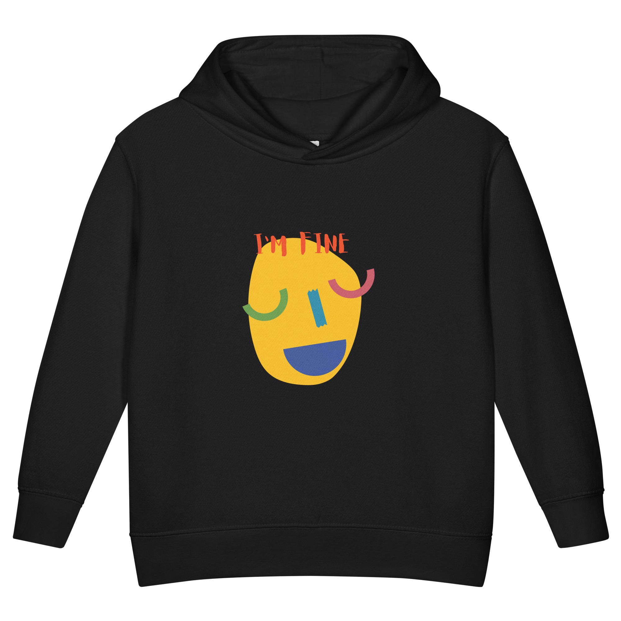 Toddler Fleece Pullover Hoodie — I'm Fine Print
