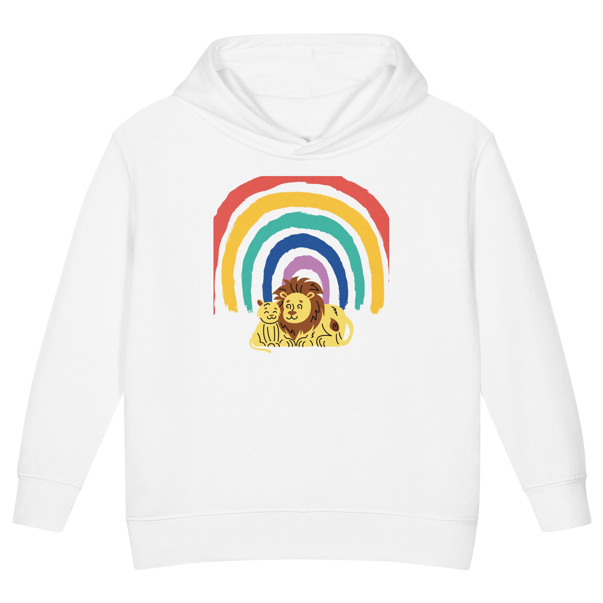 Toddler Fleece Pullover Hoodie — Rainbow Lions Print