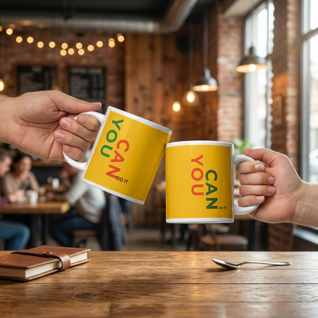 You Can Do It Glossy Mug | Yellow Motivational Design, 20 oz